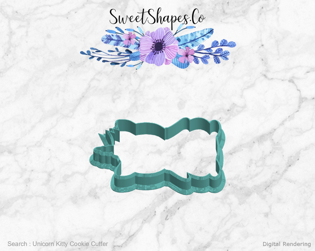 Unicorn Kitty Cookie Cutter — left view