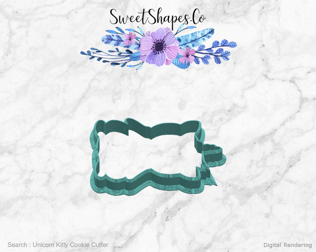 Unicorn Kitty Cookie Cutter — right view