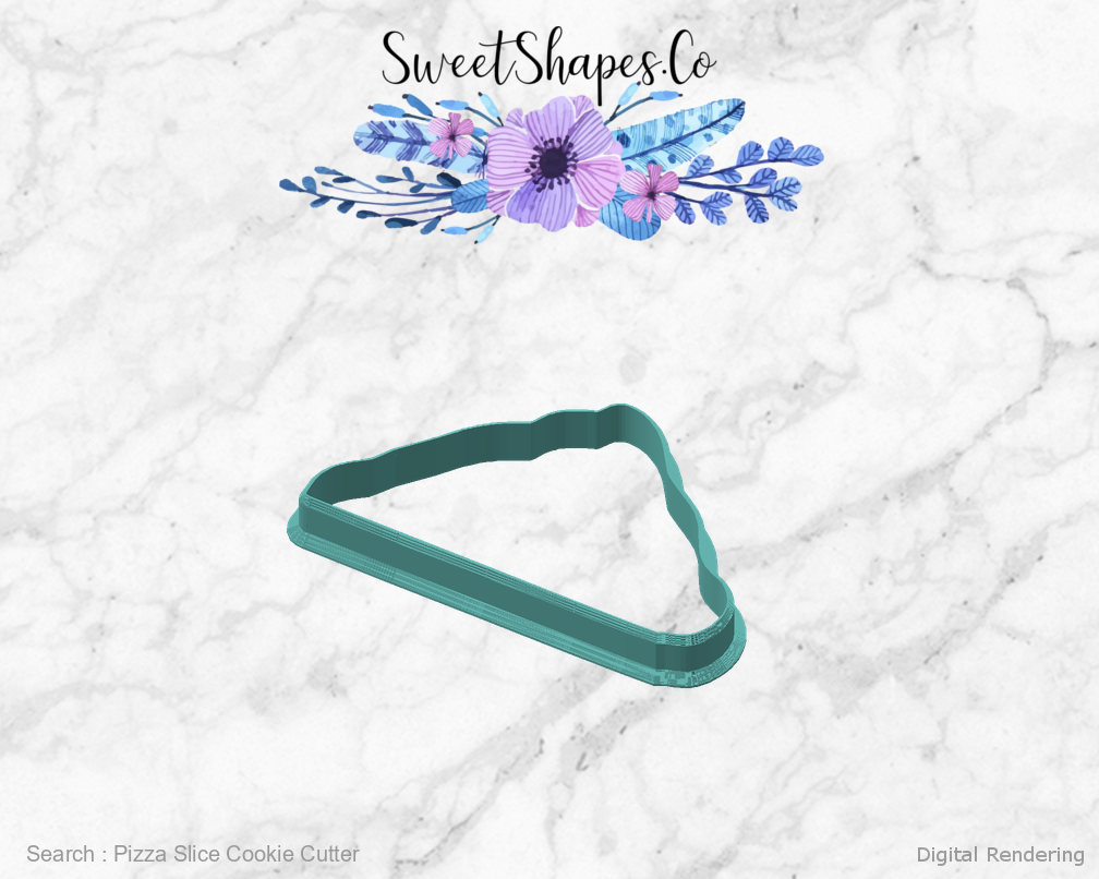 Pizza Slice Cookie Cutter — angled front view