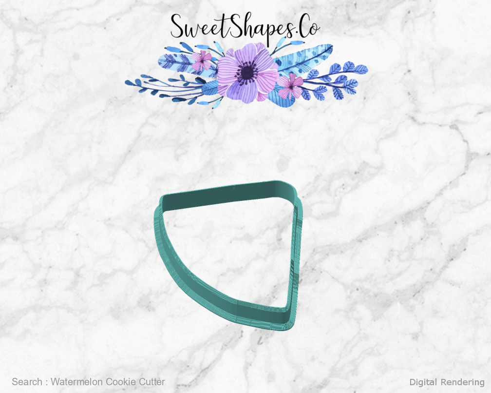 Watermelon Cookie Cutter — angled front view