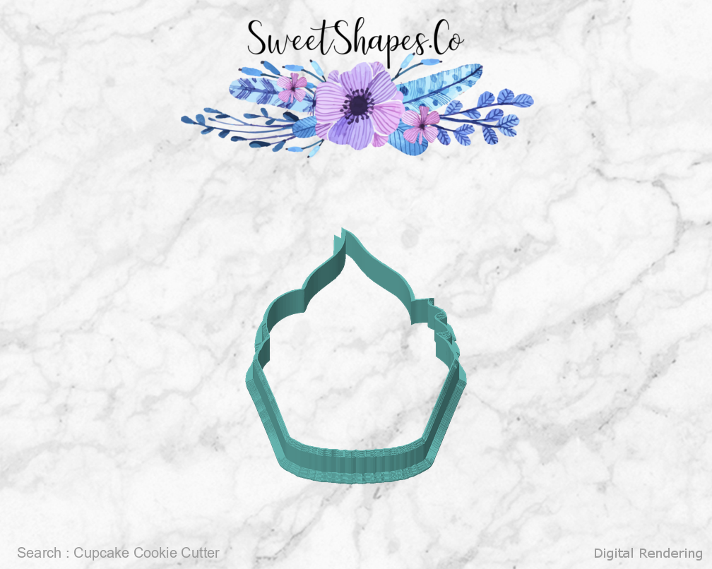 Cupcake Cookie Cutter — front view