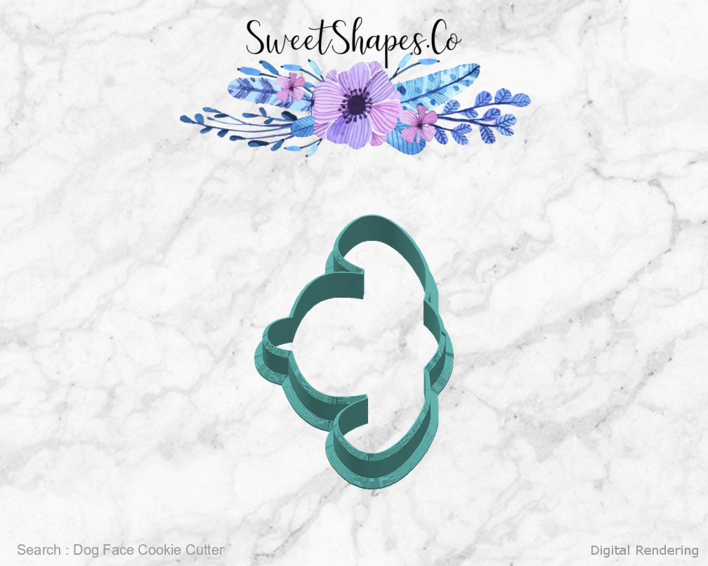 Dog Face Cookie Cutter — right view