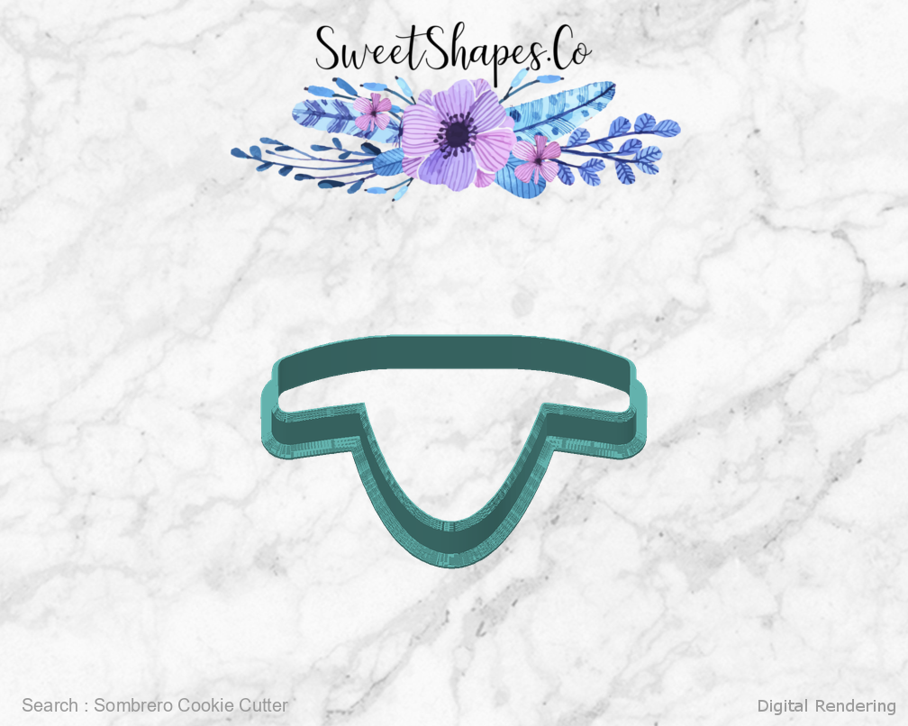 Sombrero Cookie Cutter — back view