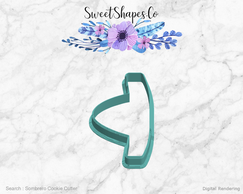 Sombrero Cookie Cutter — left view