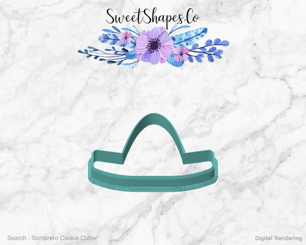 Sombrero Cookie Cutter — front view