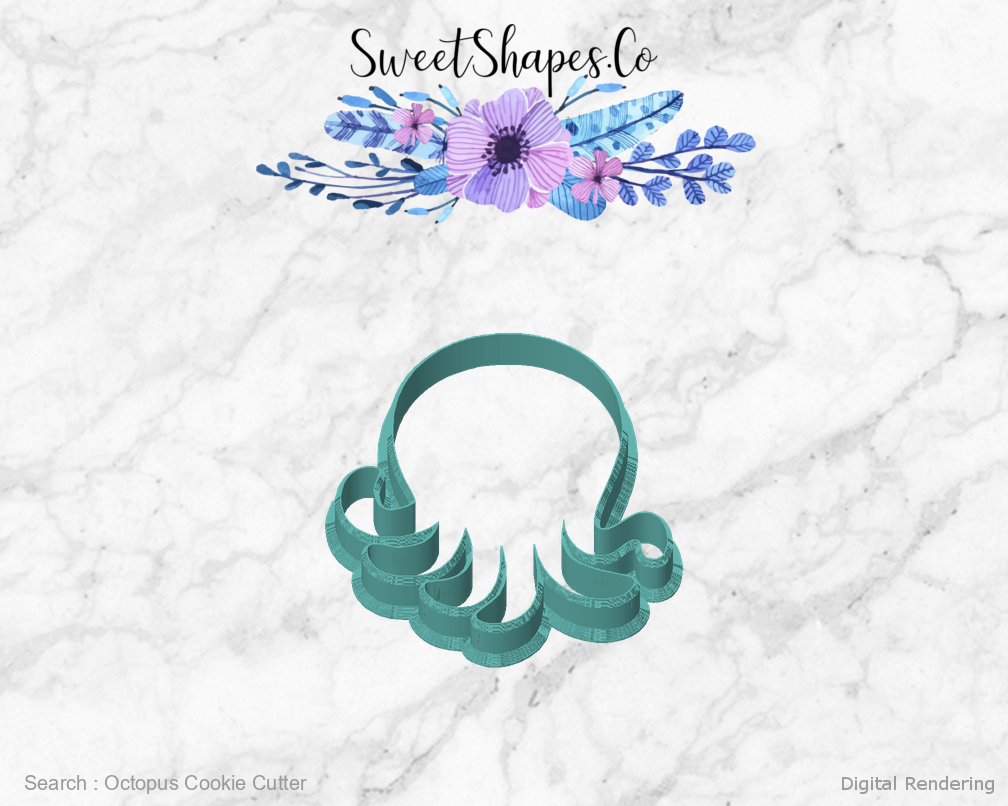 Octopus Cookie Cutter — front view
