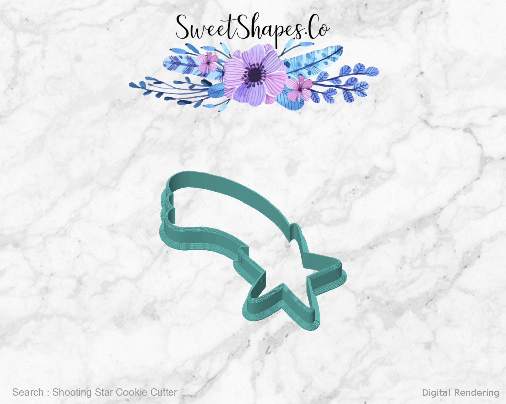 Shooting Star Cookie Cutter — front view