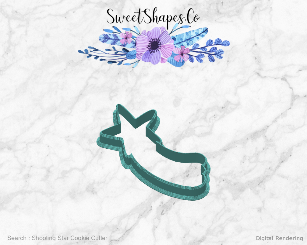 Shooting Star Cookie Cutter — back view