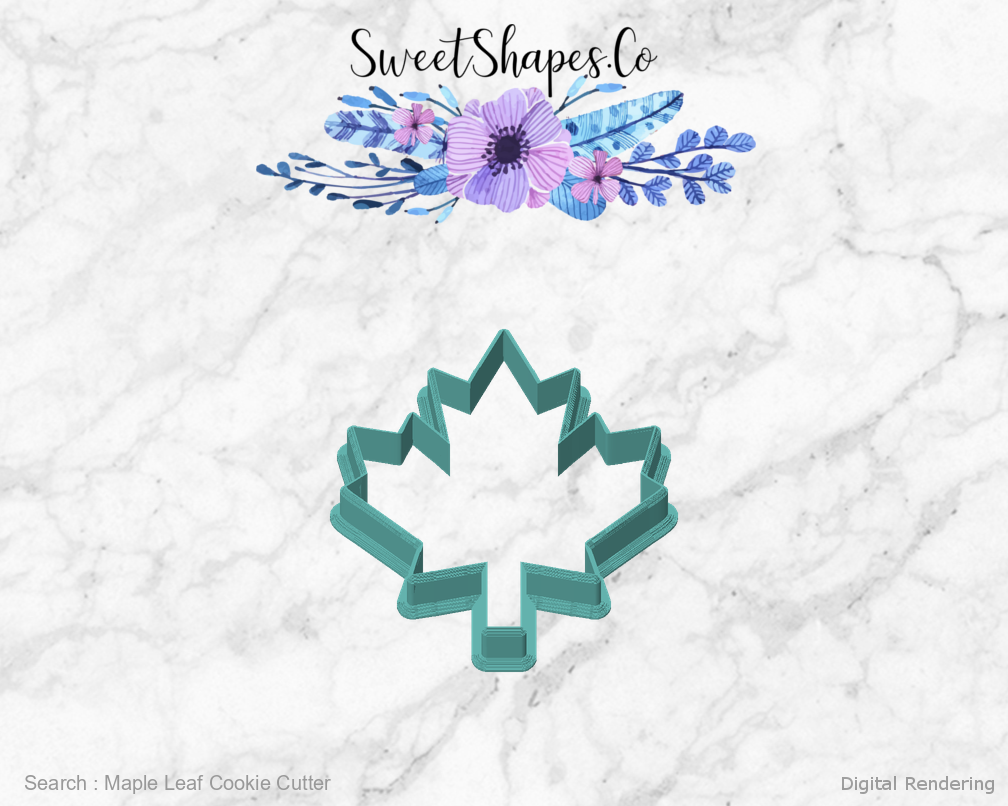 Maple Leaf Cookie Cutter — front view