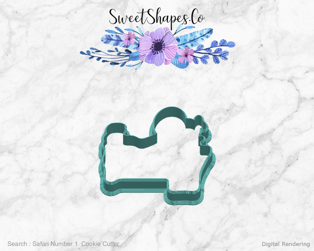 Safari Number 1  Cookie Cutter — right view
