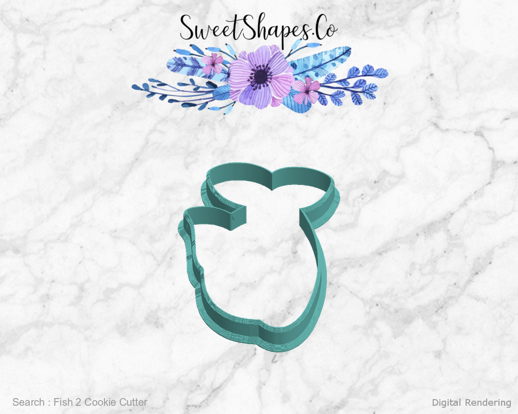 Fish 2 Cookie Cutter — left view
