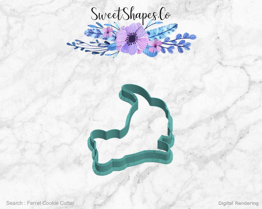 Ferret Cookie Cutter — left view