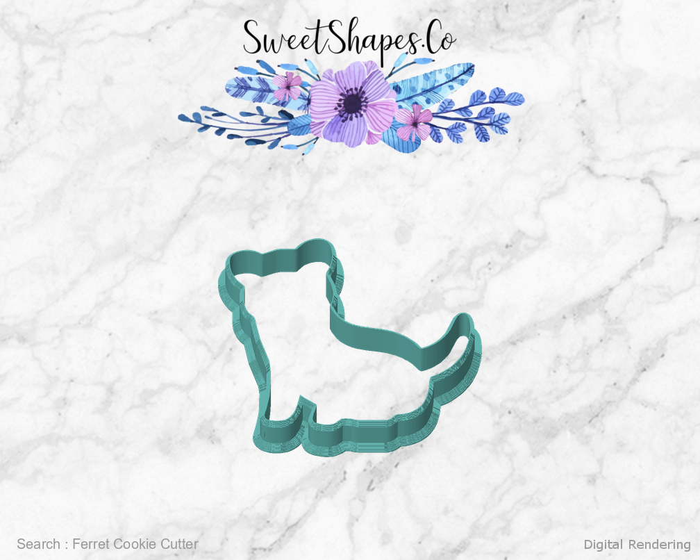 Ferret Cookie Cutter — front view