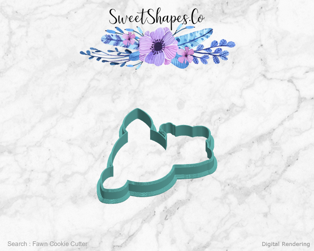 Fawn Cookie Cutter — left view