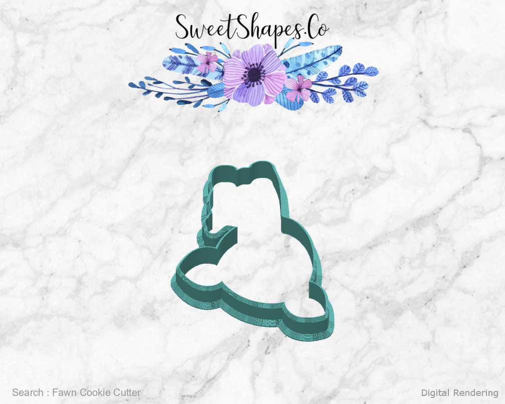 Fawn Cookie Cutter — back view