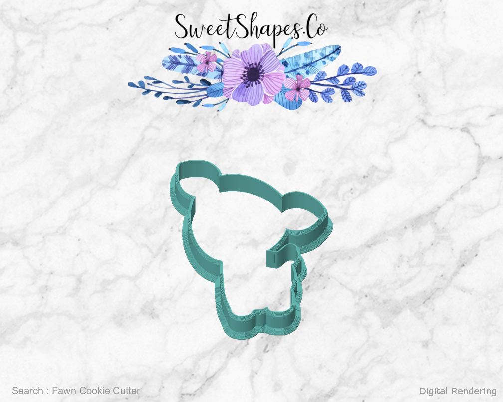 Fawn Cookie Cutter — front view