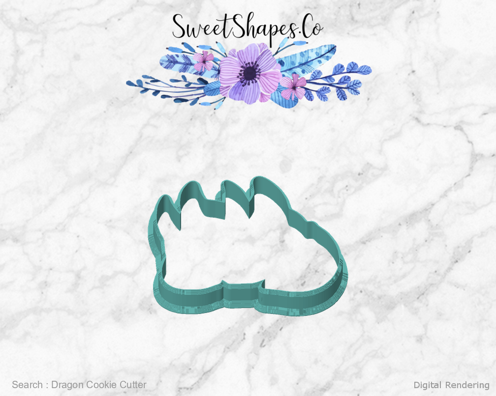Dragon Cookie Cutter — front view