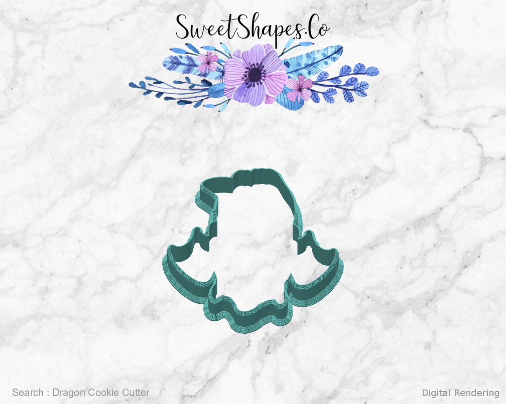 Dragon Cookie Cutter — back view