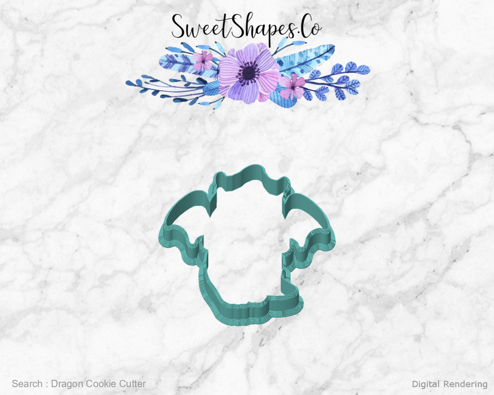 Dragon Cookie Cutter — front view