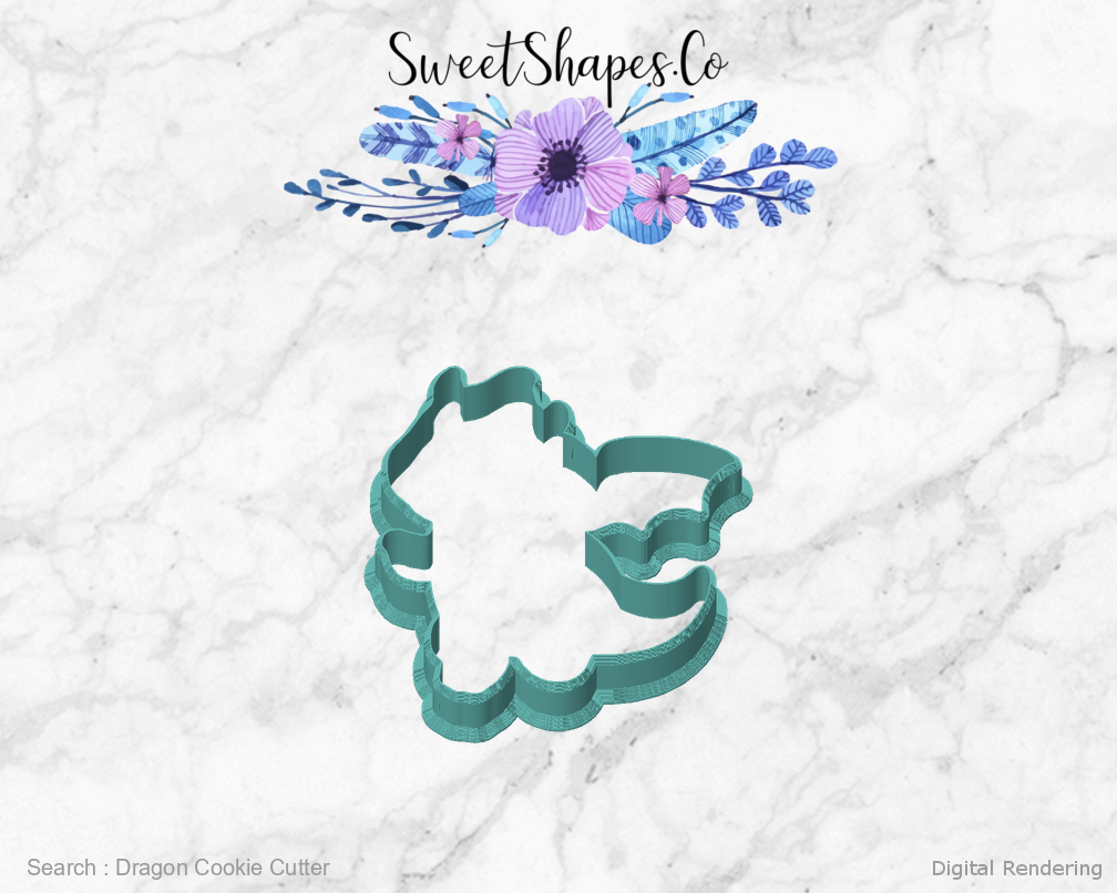 Dragon Cookie Cutter — front view