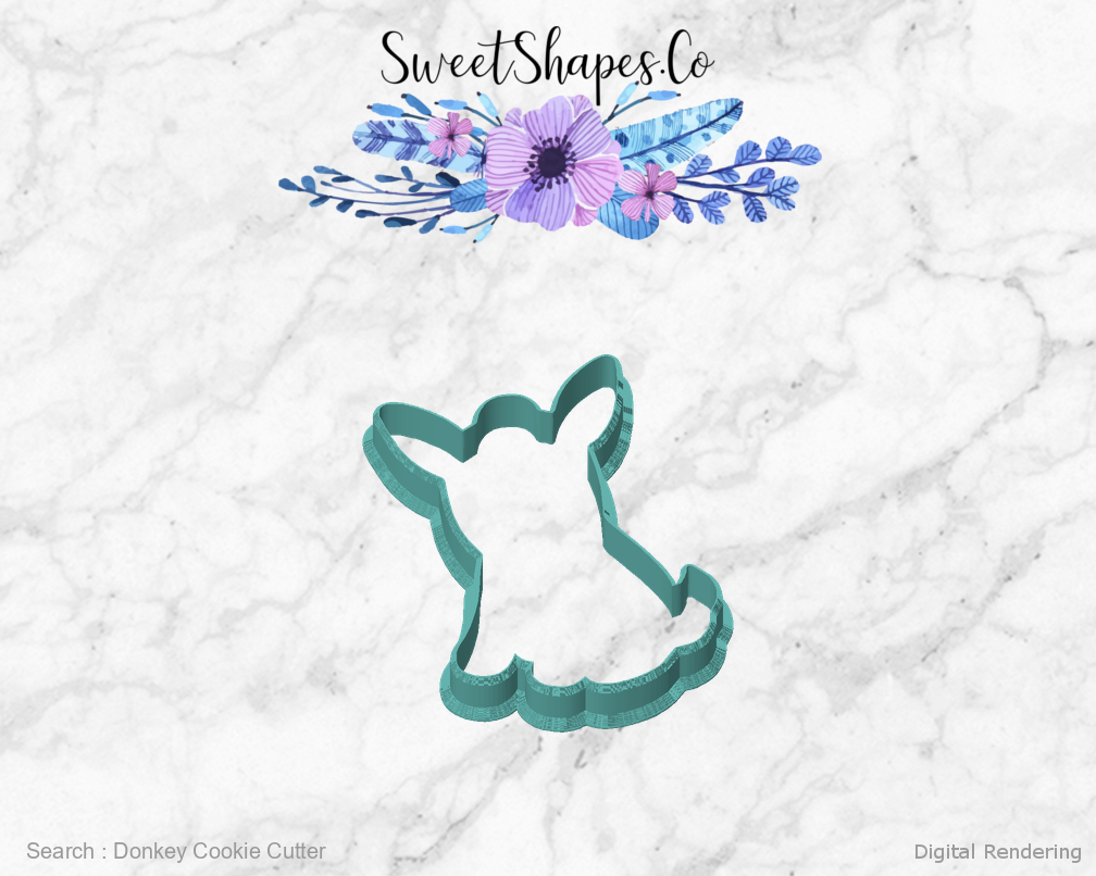 Donkey Cookie Cutter — front view