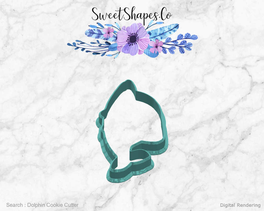 Dolphin Cookie Cutter — right view