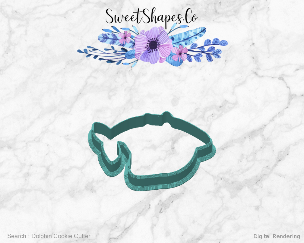 Dolphin Cookie Cutter — back view