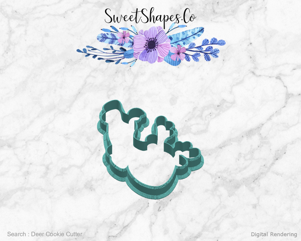 Deer Cookie Cutter — right view