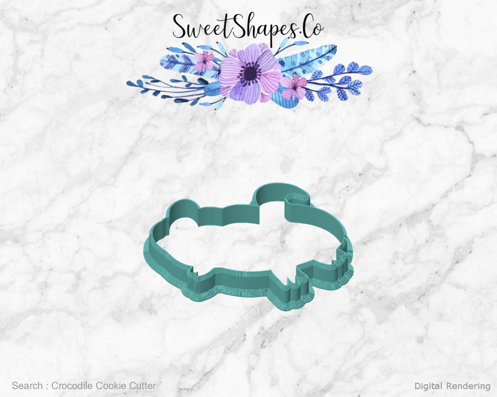Crocodile Cookie Cutter — front view
