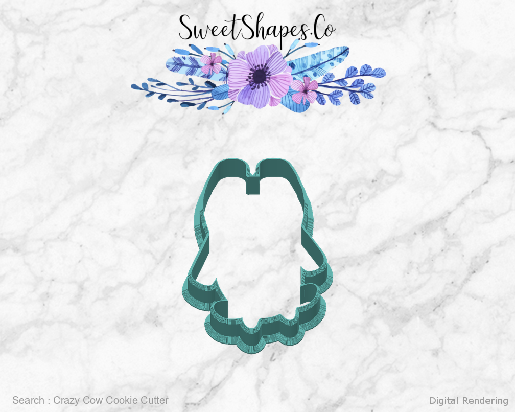 Crazy Cow Cookie Cutter — back view