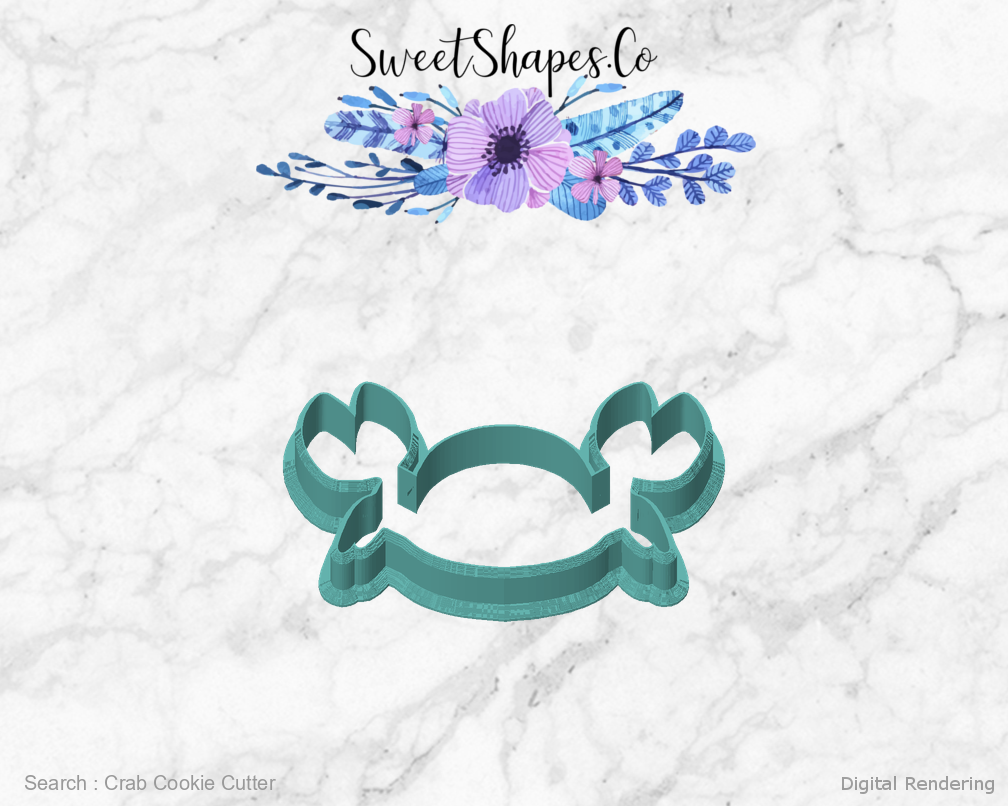 Crab Cookie Cutter — front view