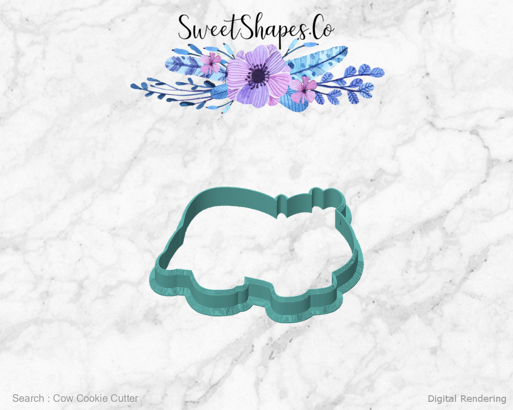 Cow Cookie Cutter — front view