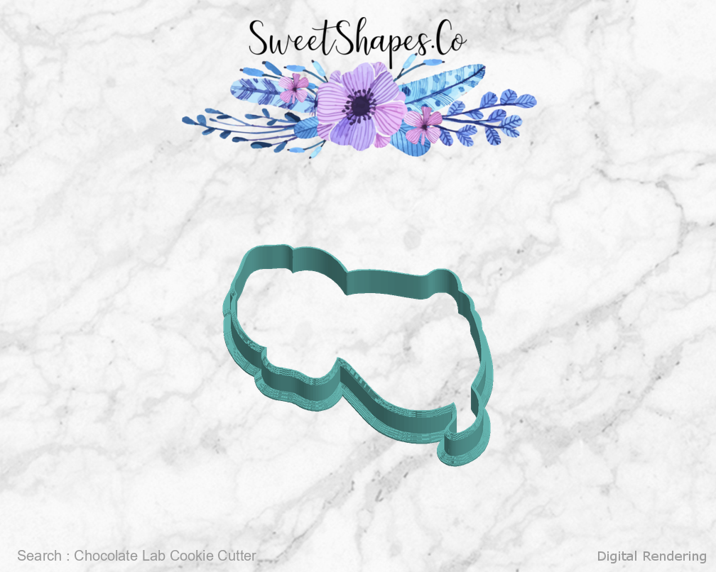 Chocolate Lab Cookie Cutter — left view