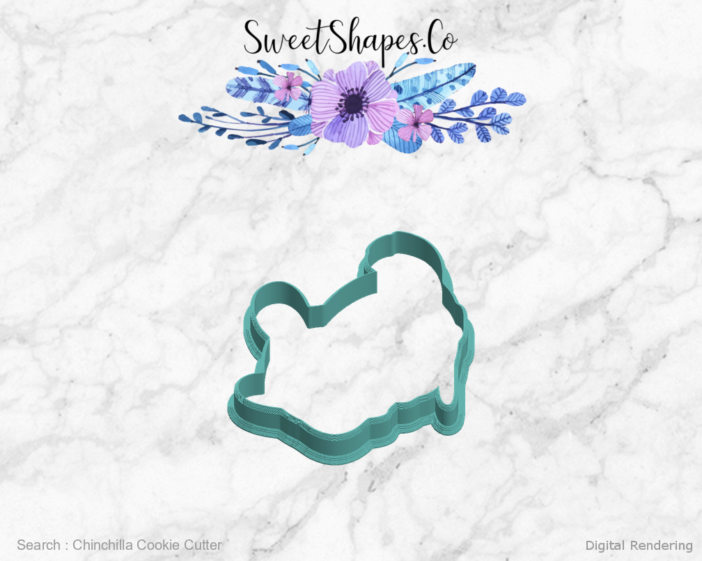 Chinchilla Cookie Cutter — left view