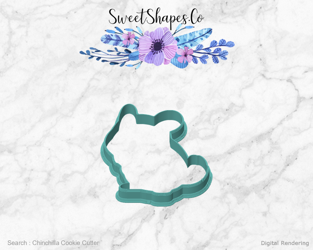 Chinchilla Cookie Cutter — front view