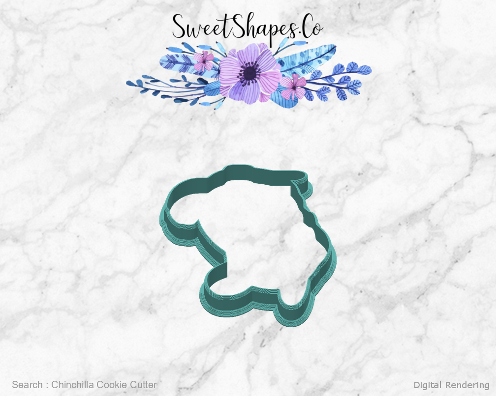 Chinchilla Cookie Cutter — back view