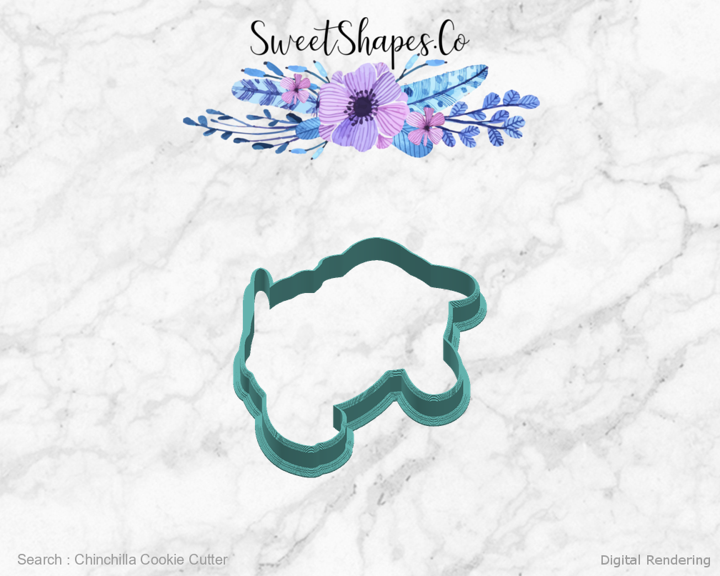 Chinchilla Cookie Cutter — right view