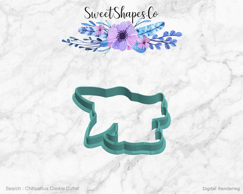 Chihuahua Cookie Cutter — left view