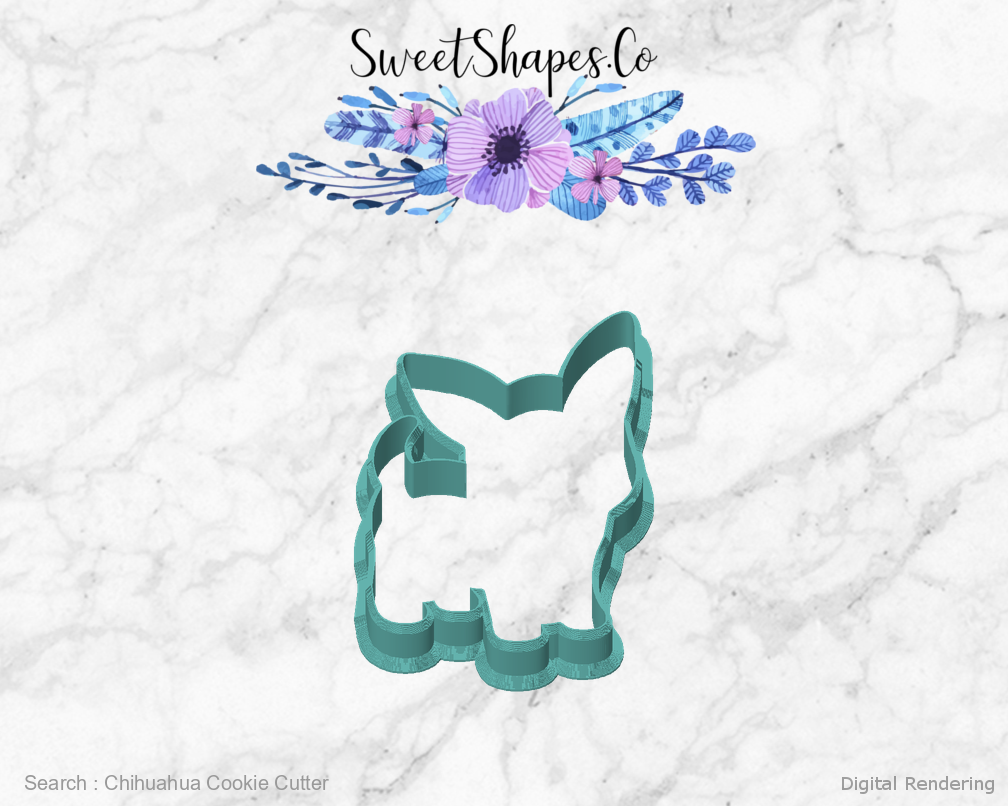 Chihuahua Cookie Cutter — front view