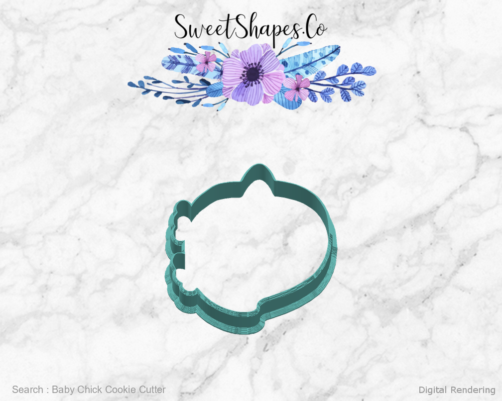 Baby Chick Cookie Cutter — right view