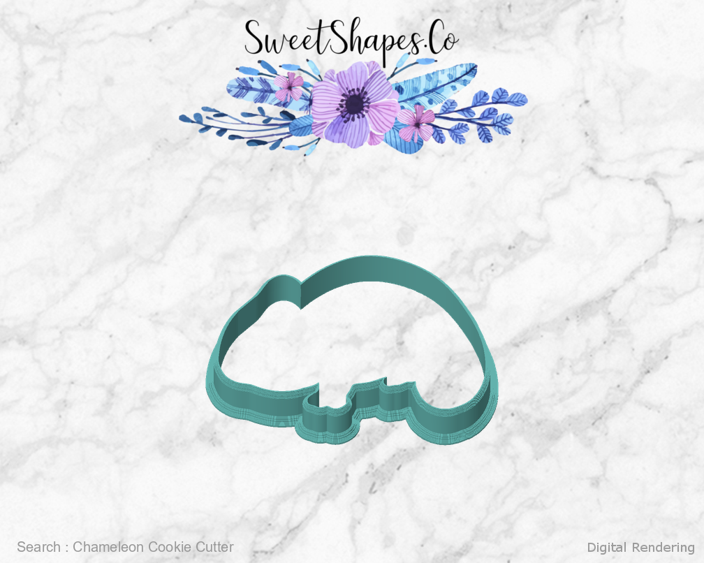 Chameleon Cookie Cutter — front view