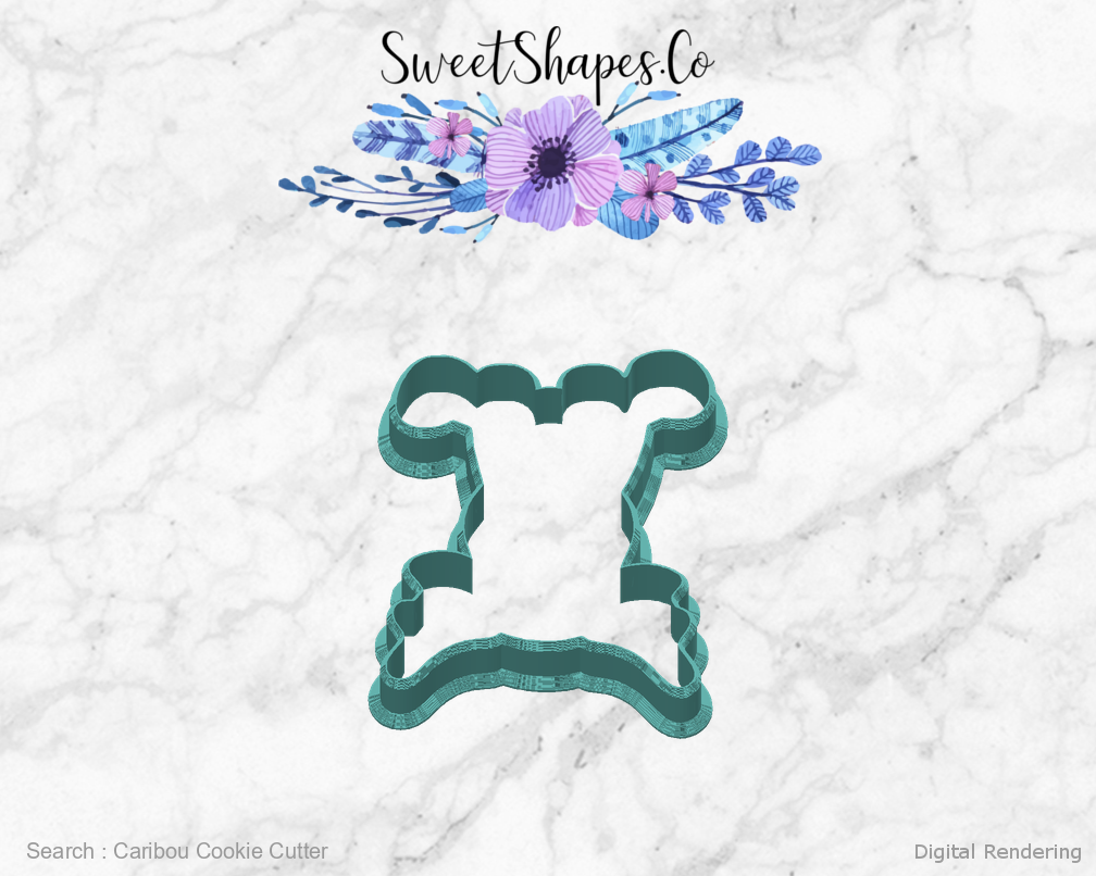 Caribou Cookie Cutter — back view