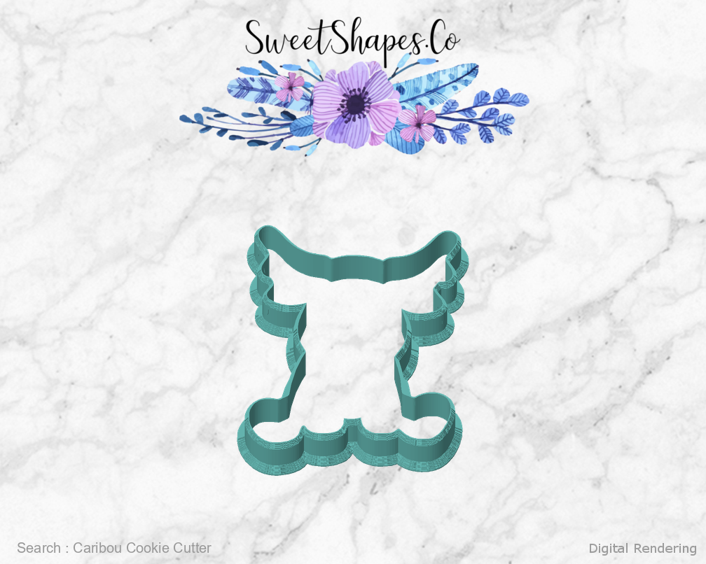 Caribou Cookie Cutter — front view