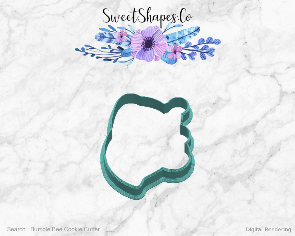 Bumble Bee Cookie Cutter — right view