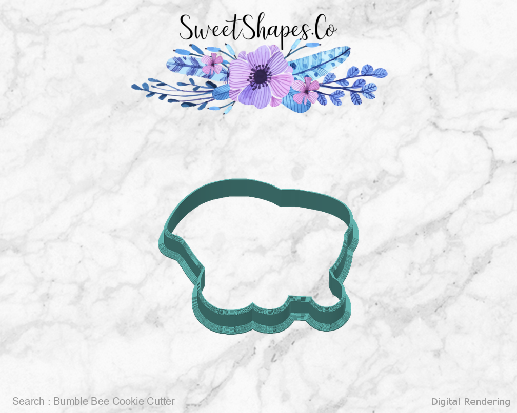 Bumble Bee Cookie Cutter — back view