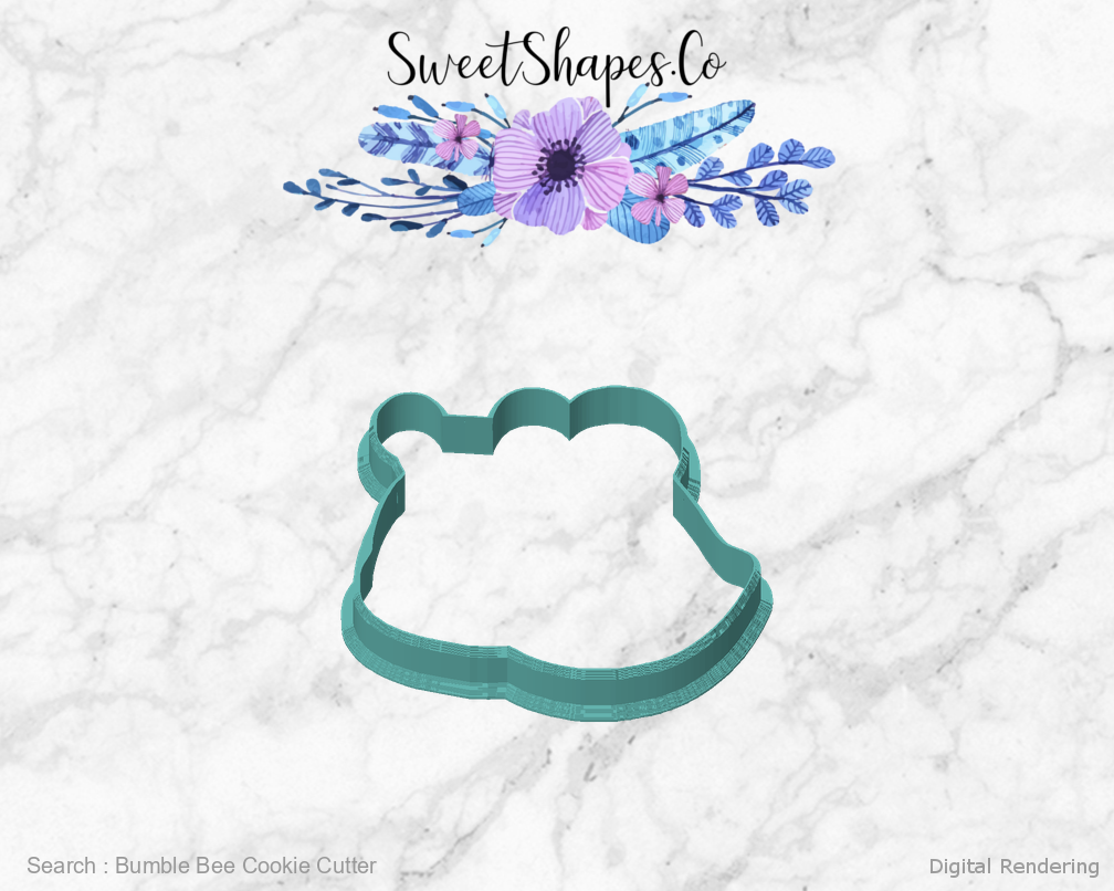 Bumble Bee Cookie Cutter — front view