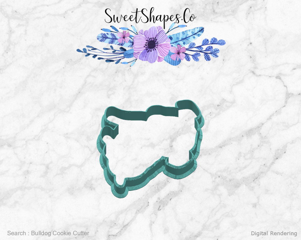 Bulldog Cookie Cutter — right view
