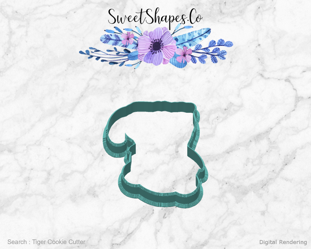 Tiger Cookie Cutter — back view