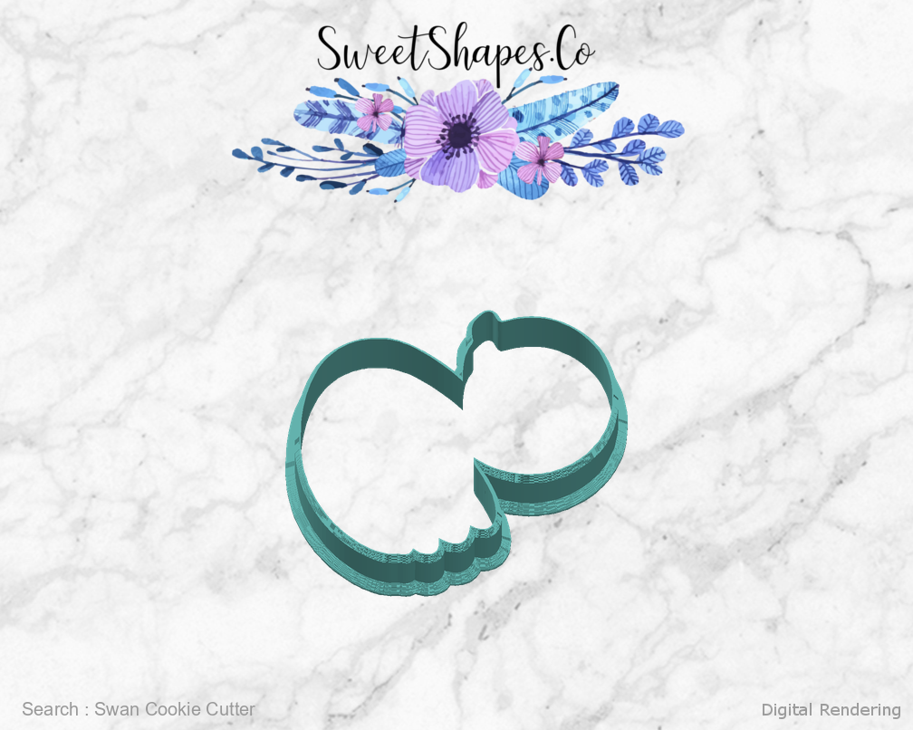 Swan Cookie Cutter — right view