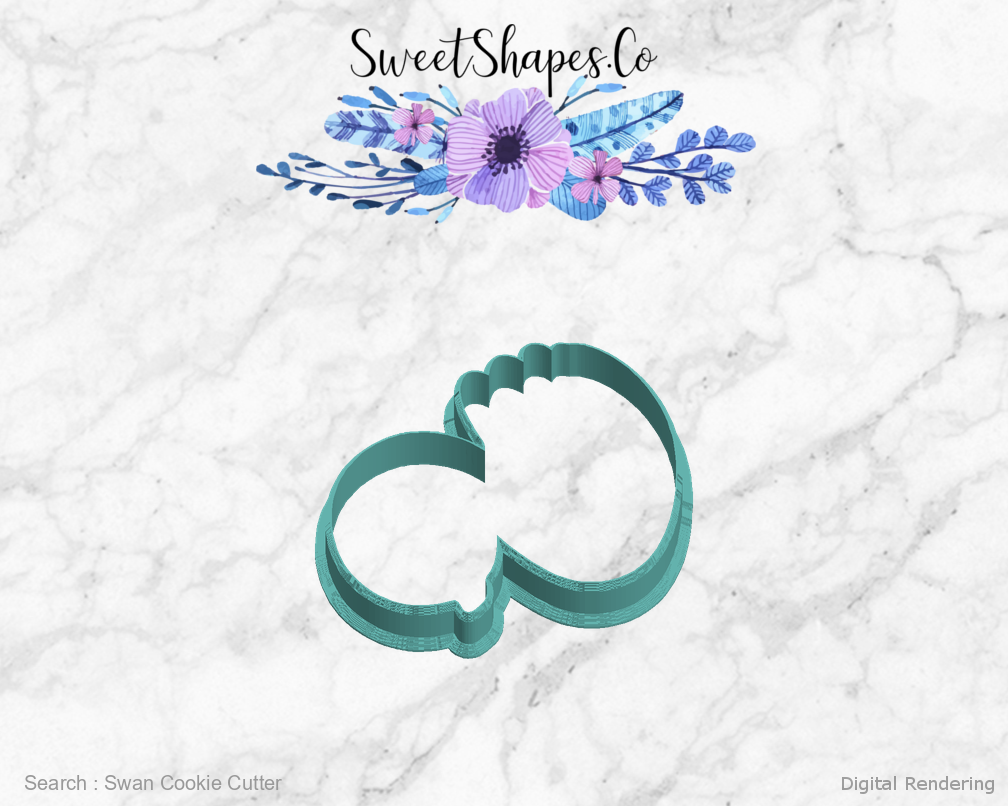 Swan Cookie Cutter — left view